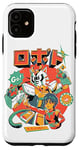 Coque pour iPhone 11 Neko Roboto Kawaii Mecha Hero Japonais Dessin Animé Chat Robot