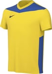 Nike Dri-FIT Park Derby IV T-Shirt, Tour Yellow/Royal Blue/Black, 8-9 Years