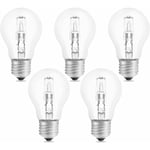 Ikodm - Ampoule Halogène E27 A55 42W Dimmable, AC220-240V, 650LM Blanc Chaud 2700K, Transparent Ampoule Globe E27 Halogene pour Plafonnier, Lampe de