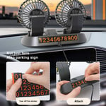 Dashboard Fan Dual Head 2 Speed 130cm Cable Up To 3500RPM USB Car Fan For Desk