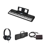 Yamaha PSR-EW320 Portable Keyboard for Beginners bundled with HPH-100 Headphones, Keyboard Bag SC-KB730, and sustain Pedal