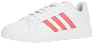 adidas Homme Grand Court TD Lifestyle Court Casual Shoes Basket, Cloud White Preloved Scarlet Cloud White, 42 EU