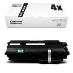 4x Eco Eurotone Toner Black for 1T02S50UT0/PK-1012 Triumph-Adler P-4025 W MFP