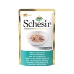 Schesir Cat Pouch 6 x 85 g - Tonfisk med små ansjovis