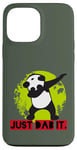 Coque pour iPhone 13 Pro Max Dab Dabbing Panda Eco Planet Green Save World