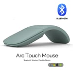 Souris optique sans fil Bluetooth pliable ultra mince,périphérique tactile,silencieuse,pour Microsoft PC,ordinateur portable,tablette - Type Green Bluetooth