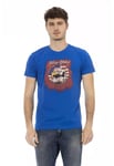 Trussardi Action Mens Blue Cotton T-Shirt - Size 2XL