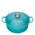 Le Creuset - Signature støpejernsgryte rund 24 cm 4,2L caribbean