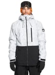 Quiksilver Snow Jacket Mission Printed Block JK Men White XS