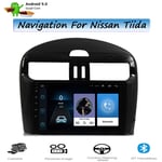 LHWSN DSP Android 9.0 Car Stereo 9" IPS Screen Car Radio GPS Navigation Quad Core For Nissan Tiida Supports Car AutoPlay Full RCA Output 1080P DVR DAB AM/RDS HIFI/AUX,4G Wifi 1G 16G
