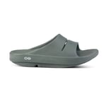 Oofos Ooahh Slide Sandal Str. 43 (Unisex) Grønn - Restitusjonssko for Løping