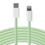 Xceed Braided USB-C til Lightning Kabel PD 60W - 2m - Grønn