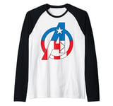 Marvel Avengers Captain America Costume Fill Logo Manche Raglan