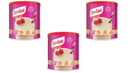 3 x SlimFast Raspberry & White Chocolate Meal Replacement Weight Loss Diet 365g