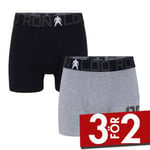 CR7 Cristiano Ronaldo Kalsonger 2P Boys Trunk Briefs Svart/Grå bomull 146-152