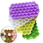 37 Cubes Home Honeycomb Shape Silicone Ice Cube Tray Mold Storag White