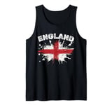 England Flag Splatter. For Men, Women & Kids. Grunge England Tank Top