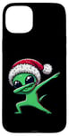 iPhone 15 Plus Christmas Dabbing Alien Santa Hat Dab Pose Case