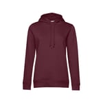 B and C Collection B&C Inspire Hooded /women - tröja - Burgundy - M