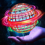 Boule Volante Lumineuse, Magique Mini Drone Enfant 360 ° Rotation Manuelle avec Lumière LED Flying Boomerang Ball pour Garçon et Fille, Cadeau Noel pour Enfants,Jeux intérieurs et extérieurs