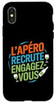 Coque pour iPhone X/XS L'Apéro Recrute Engagez-vous Humour Convivialité Amusant