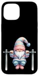 Coque pour iPhone 15 Funny Working Out Gnome With Pull-Up Bar For Fitness Lover