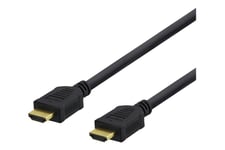 DELTACO HDMI-1005D - HDMI-kabel med Ethernet - 50 cm