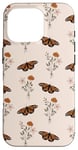 Coque pour iPhone 16 Pro Bouquet de fleurs sauvages vintage motif floral beige