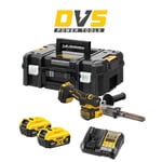 Dewalt DCM200P2T 18V XR Brushless 13mm Belt File Sander - 2x 5Ah, Charger & Case