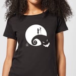 Nightmare Before Christmas Jack and Sally Moon Women's T-Shirt - Black - S