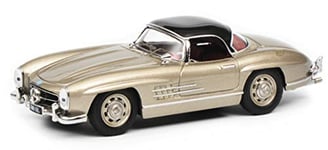 Schuco 450258800 450258800-MB 300 SL Champagne 1:43 Voiture Miniature, Or