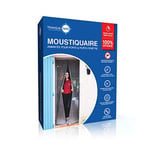 TRANQUILISAFE Moustiquaire Porte Fenetre & Porte – Moustiquaire Aimantée Ouverture – Filet Anti Insecte & Rideau Anti Mouche – Moustiquaire de Porte Compatible Chatière (L 120/136 cm - H 207/215 cm)