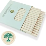 Bâton de cire, 30 PCS mini pistolet à colle bâton de cire d'étanchéité pour tampon de cire, bâtons de cire de scellement pour invitations de mariage, cartes (Milk White)