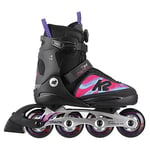 K2 Skates Filles Patins en Ligne Charm BOA ALU — Black - Pink — L (EU: 35-40 / Mondo: 160-200 / cm: 16-20 / UK: 3-7 / US: 4-8) — 30F0120