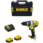 Perceuse à percussion Brushless 18V Dewalt 2 batteries Li-Ion 5Ah + chargeur + coffret Tstak - DCD996P2