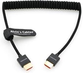 8K 2.1 Full Hdmi Câble Spiralé Tressé Pour Atomos Ninja-V 4K-120P 4K-120P Record De Z-Cam Pour Canon-C70, Pour Sony A7S3 | A9| A74[YIN143405]