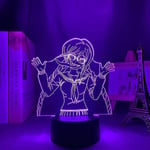 Danganronpa Toko Fukawa 3d yövalo, akryylipaneeli Abs Base USB-kaapeli Illusion Effect Monivärinen kaukosäätimen lamppu lahja animen ystäville (väri