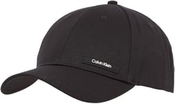 Calvin Klein Men’s Essential Sporty Patch Cap, Black (Ck Black), One Size