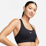 Nike Sport Bh Swoosh Light Support - Svart/vit Dam, storlek XX-Small