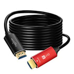 Twozoh Câble 8K HDMI Fibre Optique 10M, HDMI 2.1 Fibre Haute Vitesse Câble Supporte 8K@60Hz/4K@120Hz/48Gbps