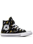 Converse Kids Girls Converse Bolts Canvas Hi Trainers - Black/brown, Black, Size 10 Younger