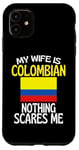 Coque pour iPhone 11 Ma femme est colombienne rien ne me fait peur drôle de mari