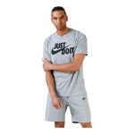 NIKE AR5006-063 M NSW TEE JUST DO IT Swoosh Sweatshirt Men's DK Grey Heather/Black Size 3XL