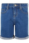 Urban Classics Strech jeansshorts barn tjej (110/116,clearblue washed)