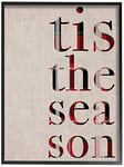 Stupell Industries Tis The Season Typography Framed Giclee Texturized Art, 11 x 1.5 x 14, Proudly Made in USA