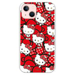 Personalaizer Coque Souple pour iPhone 15 Hello Kitty Noeuds