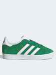 adidas Originals Kids Unisex Gazelle Trainers - Green, Green, Size 13 Younger