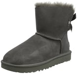 UGG Women's Mini Bailey Bow Ribbon CLASSIC BOOT, Grey, 4 UK