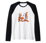 Cute Ghost Reading Club Book Lovers Halloween Men Women Kids Raglan Baseball Tee