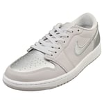 Nike Air Jordan 1 Retro Low Og Mens Fashion Trainers in Grey Silver - 9.5 UK